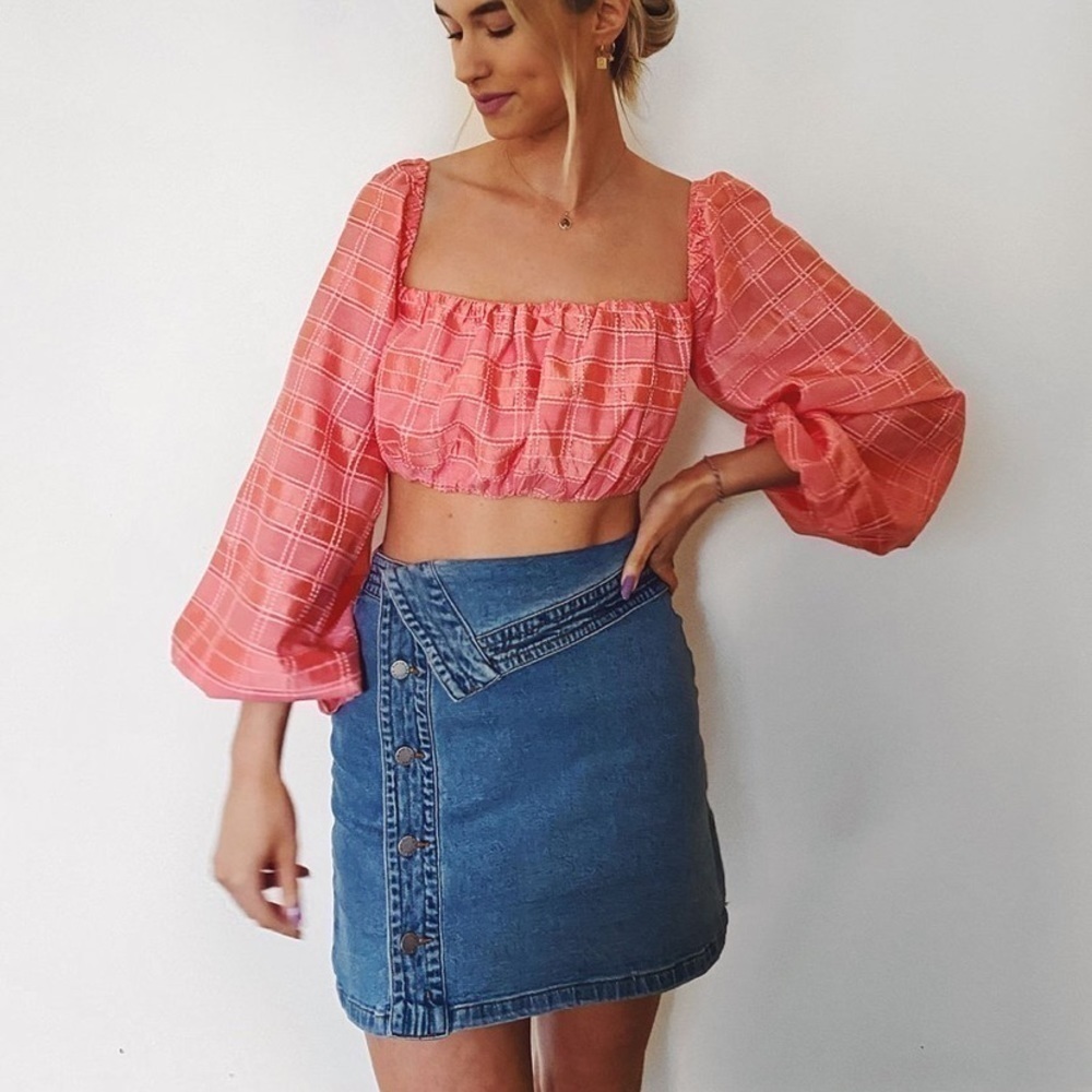 NEW The Fifth Label Offshore Denim Mini Skirt S